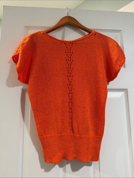 Christian Dior Tops - Vintage- Dior Bright Orange Short-Sleeve Knit Top